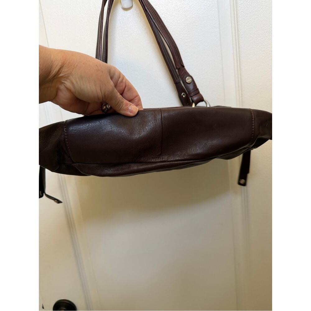 Gorgeous B. Makowsky shoulder bag chocolate brown leather - Picture 13 of 16